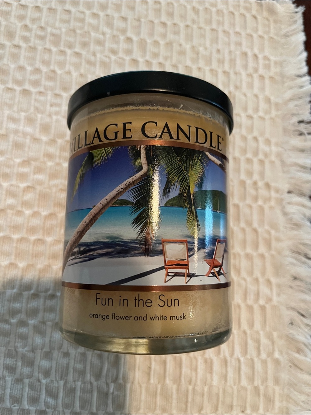 "Fun in the Sun" Scented Candle - Cream